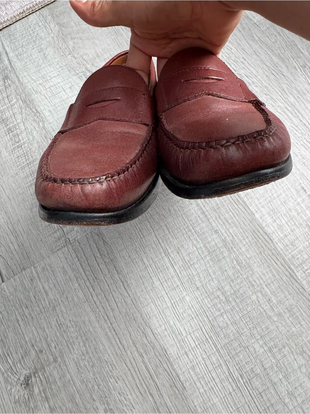 Brooks Brothers Men's Rust Brown Leather Penny Loafers